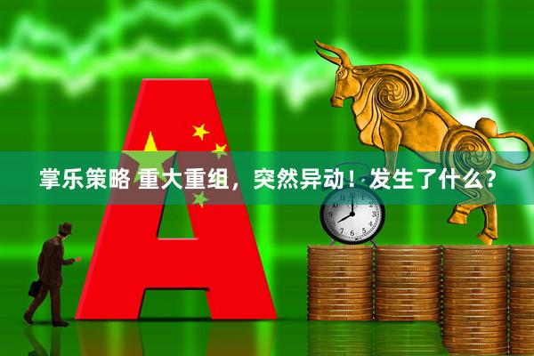 掌乐策略 重大重组，突然异动！发生了什么？