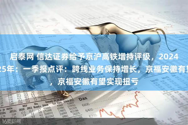 启泰网 信达证券给予京沪高铁增持评级，2024年报暨2025年：一季报点评：跨线业务保持增长，京福安徽有望实现扭亏
