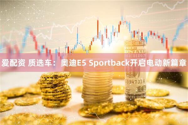 爱配资 质选车:奥迪E5 Sportback开启电动新篇章