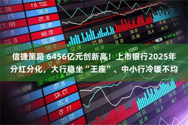 信捷策路 6456亿元创新高！上市银行2025年分红分化，大行稳坐“王座”、中小行冷暖不均
